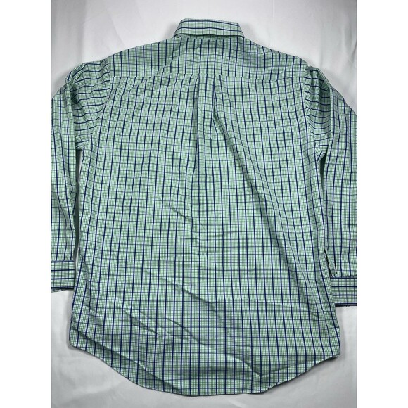 Brooks Brothers 346 M Original Polo Shirt Green Blue Plaid Non-Iron Button Down - Picture 3 of 11